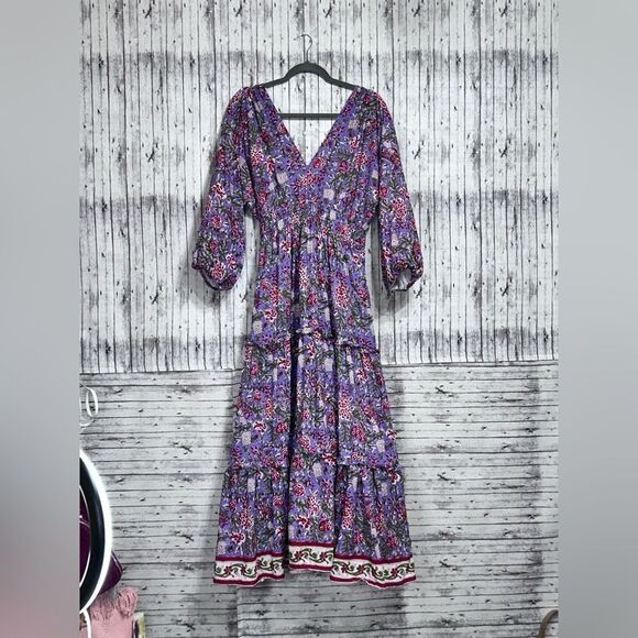 Perry Walker Collective Purple Haze Boho Tiered Maxi Dress - Picture 2 of 10